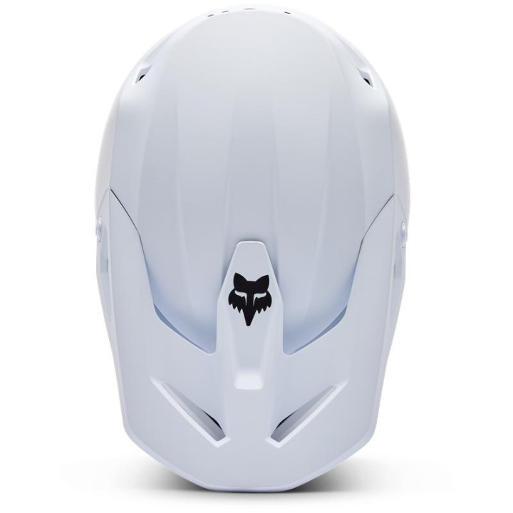 Casque enfant FOX v1 solid blanc mat | Oxmoto