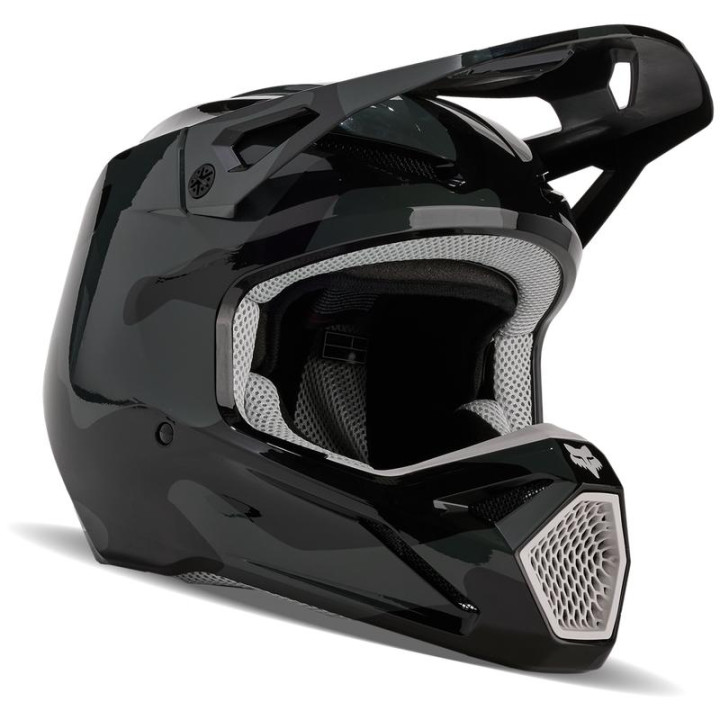 Casque enfant FOX v1 bnkr noir/camo | Oxmoto