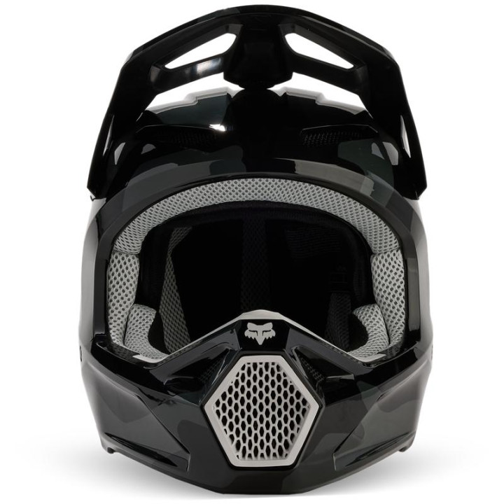 Casque enfant FOX v1 bnkr noir/camo | Oxmoto