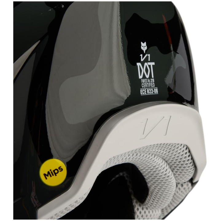 Casque enfant FOX v1 bnkr noir/camo | Oxmoto