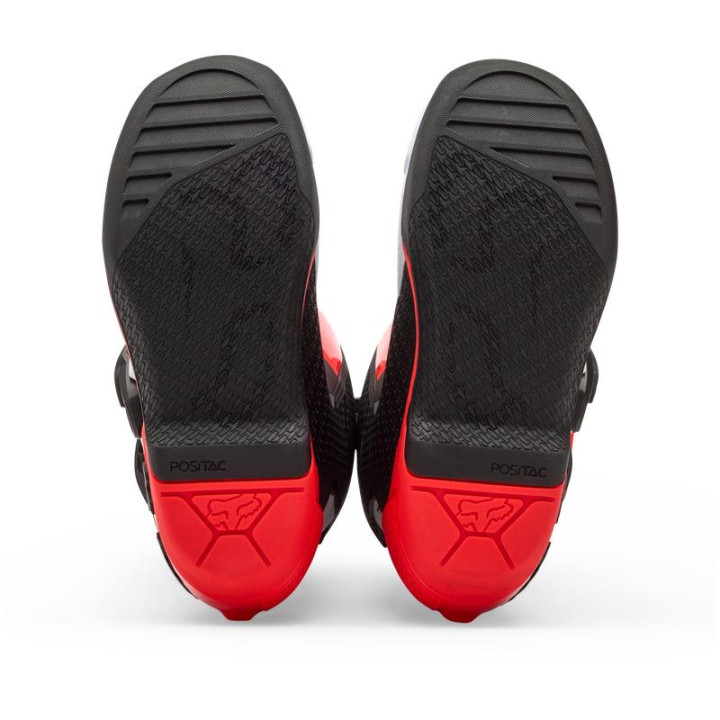 Bottes enfant FOX comp blanc/rouge | Oxmoto