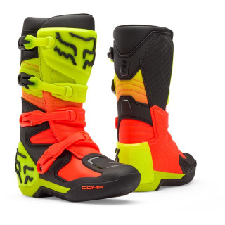 Bottes enfant FOX comp orange/jaune | Oxmoto