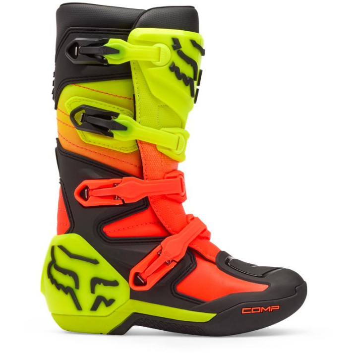 Bottes enfant FOX comp orange/jaune | Oxmoto
