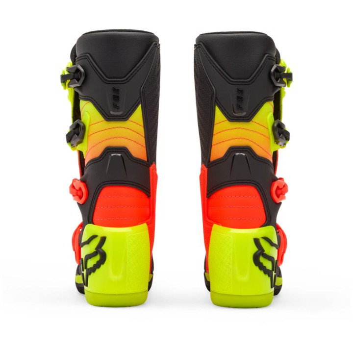 Bottes enfant FOX comp orange/jaune | Oxmoto