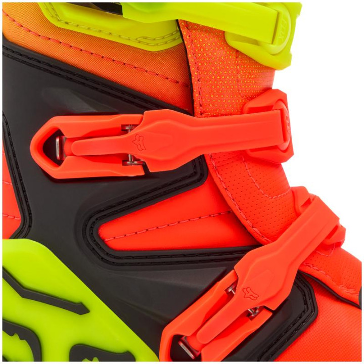 Bottes enfant FOX comp orange/jaune | Oxmoto