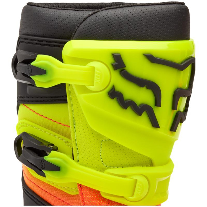 Bottes enfant FOX comp orange/jaune | Oxmoto