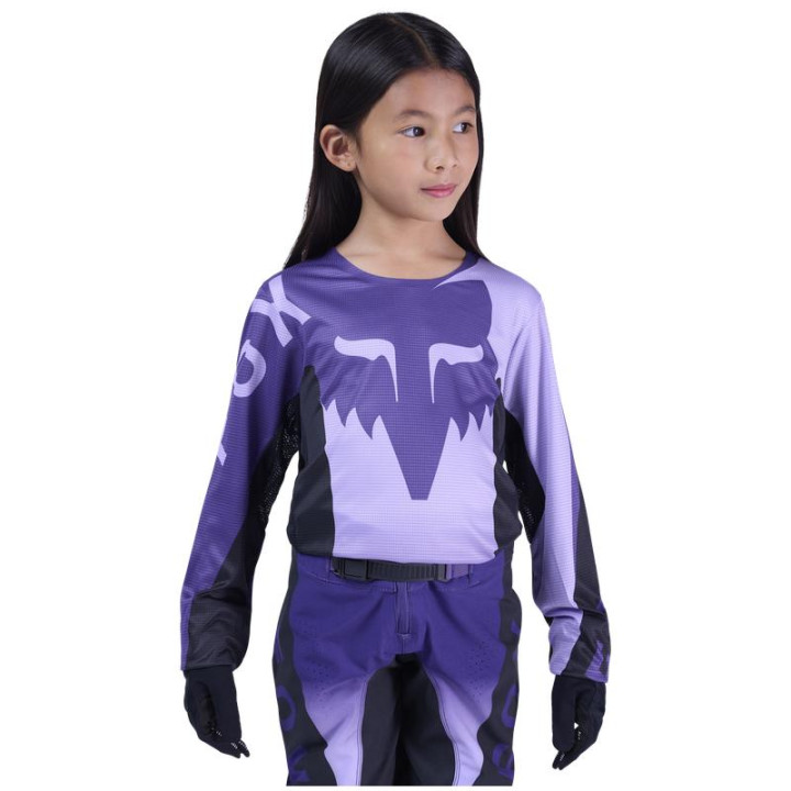 Maillot enfant FOX flexair spire lilac | Oxmoto