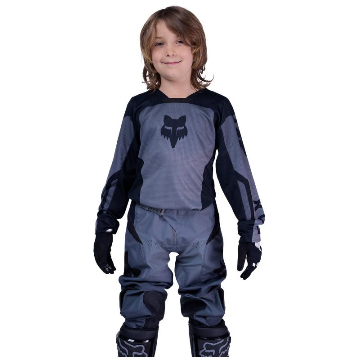 Maillot enfant FOX 180 shield noir | Oxmoto