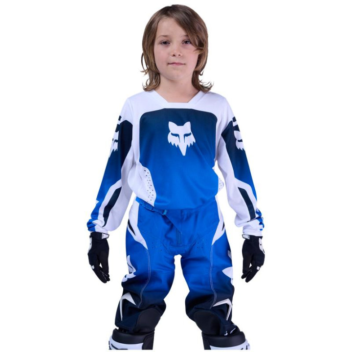 Maillot enfant FOX 180 shield bleu | Oxmoto