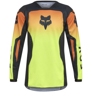 Maillot enfant FOX 180 shield jaune fluo | Oxmoto