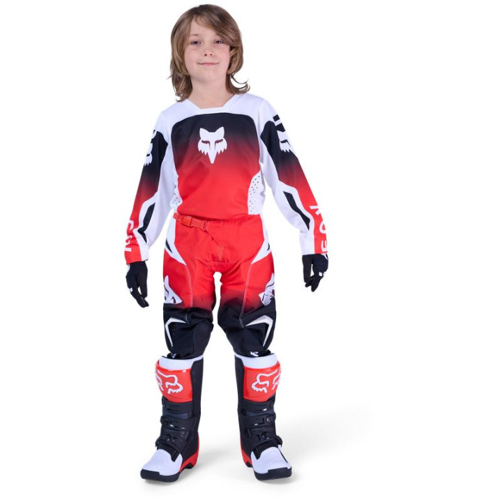 Maillot enfant FOX 180 shield rouge | Oxmoto