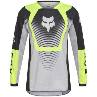 Maillot enfant FOX 180 collect gris/jaune | Oxmoto