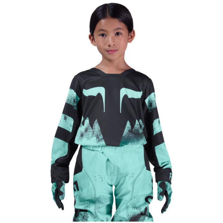 Maillot enfant FOX 180 kairos turquoise | Oxmoto