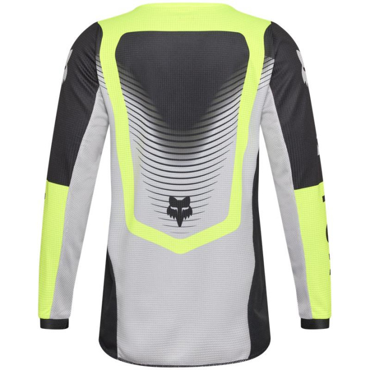 Maillot enfant FOX 180 collect gris/jaune | Oxmoto