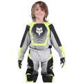 Maillot enfant FOX 180 collect gris/jaune | Oxmoto