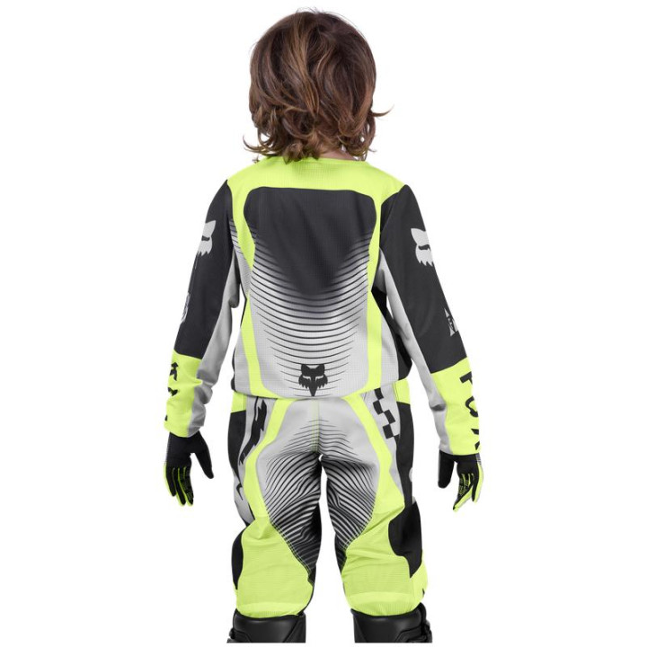 Maillot enfant FOX 180 collect gris/jaune | Oxmoto