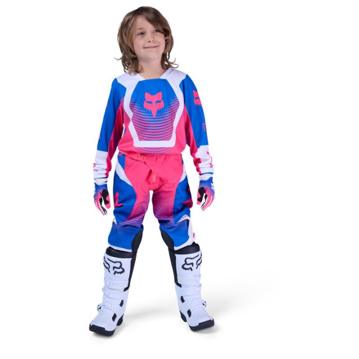 Maillot enfant FOX 180 collect bleu/rose | Oxmoto