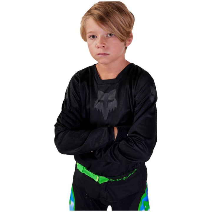 Maillot enfant FOX blackout noir/noir | Oxmoto