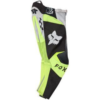 Pantalon enfant FOX 180 collect gris/jaune | Oxmoto