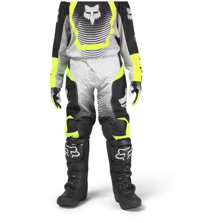 Pantalon enfant FOX 180 collect gris/jaune | Oxmoto
