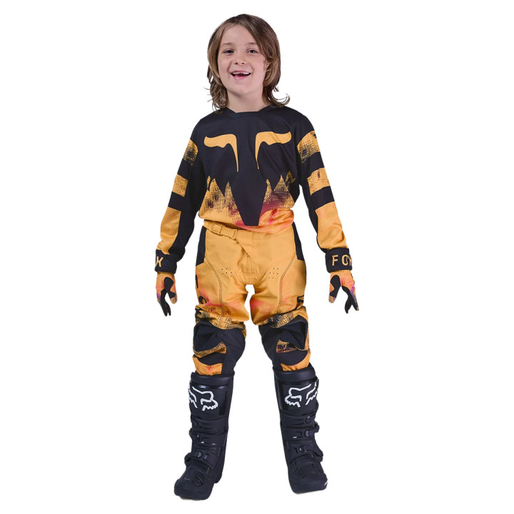Pantalon enfant FOX 180 kairos tangerine | Oxmoto