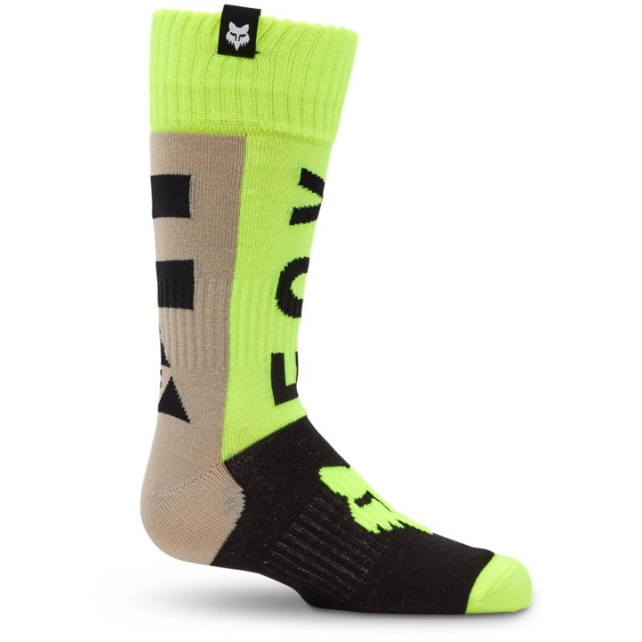 Chaussettes FOX 180 collect gris/jaune 36372-086-YS | Oxmoto