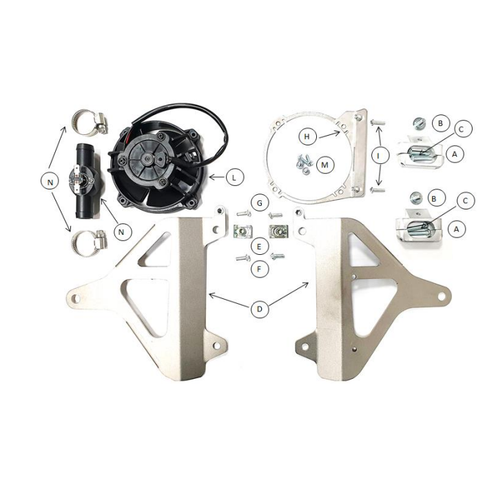 Kit protection de radiateur + ventilateur Honda redmoto crf rx 2021-2025