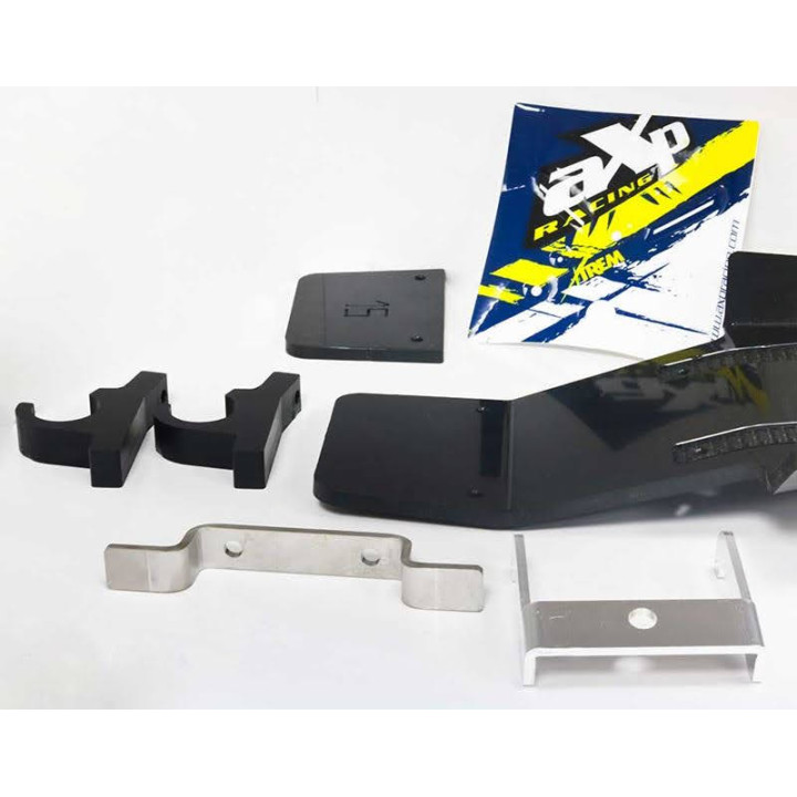 Sabot pehd 8mm avec protection de biellette AXP Husqvarna 250/350 fc 2016-18 noir