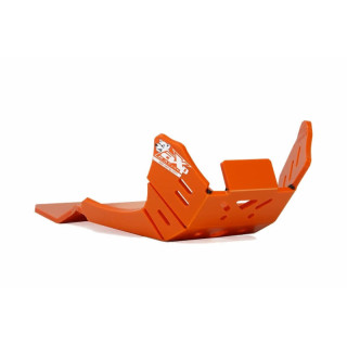 Sabot pehd 8mm avec protection de biellette AXP KTM 125sx-125xc 2023-26 orange