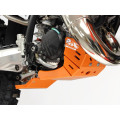 Sabot pehd 8mm avec protection de biellette AXP KTM 125sx-125xc 2023-26 orange