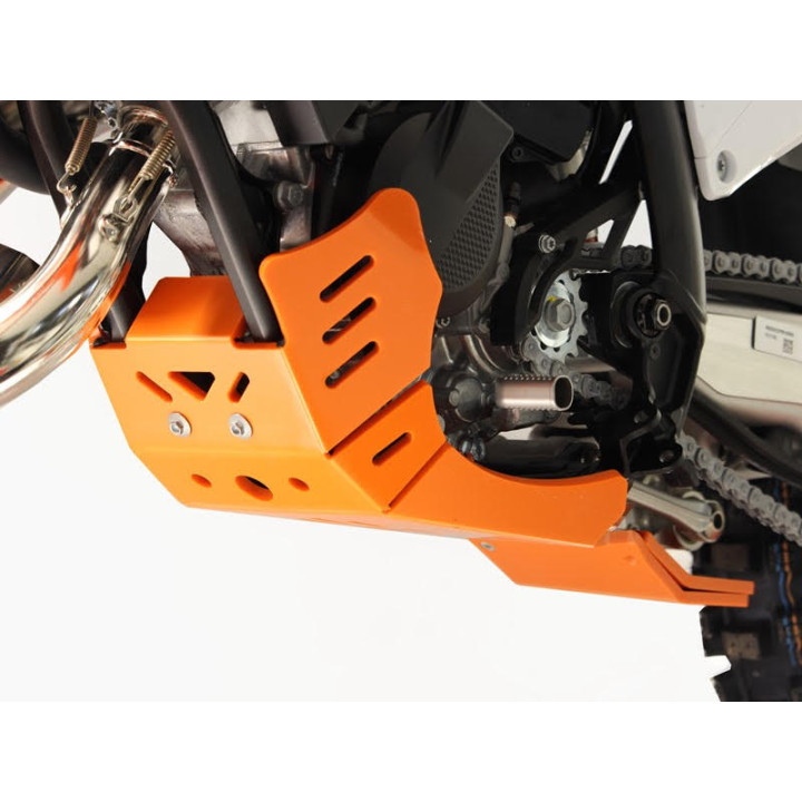 Sabot pehd 8mm avec protection de biellette AXP KTM 125sx-125xc 2023-26 orange