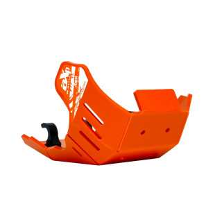 Sabot pehd 8mm avec protection de biellette AXP KTM 250/350 excf-350xwf 2024-26 orange
