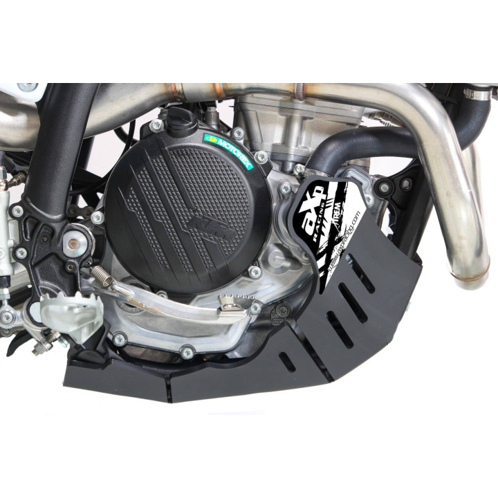 Sabot pehd 8mm avec protection de biellette AXP KTM 250/350 excf-350xwf 2024-26 noir