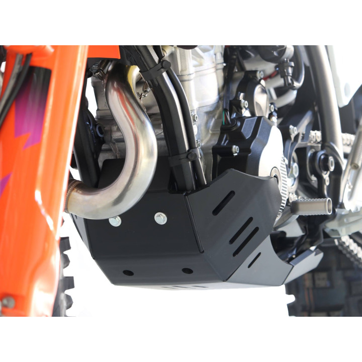Sabot pehd 8mm avec protection de biellette AXP KTM 250/350 excf-350xwf 2024-26 noir