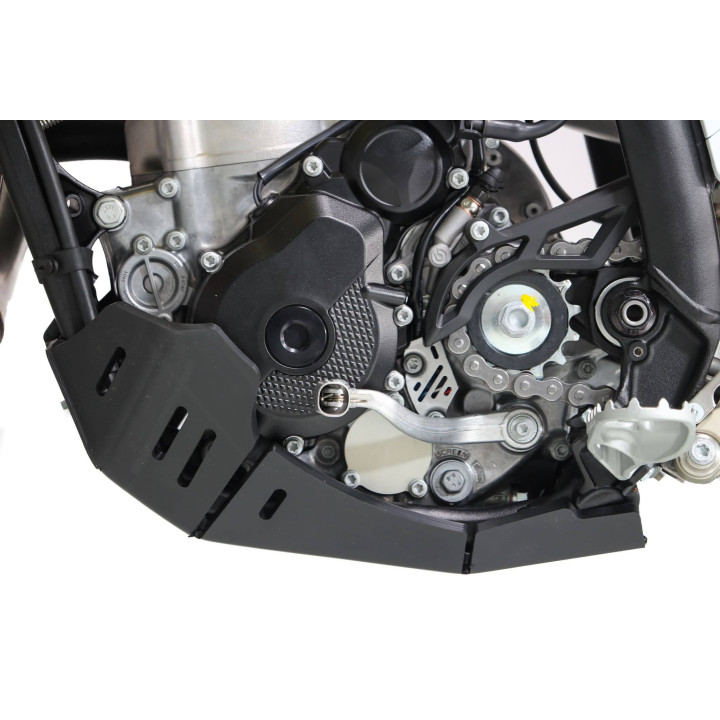Sabot pehd 8mm avec protection de biellette AXP KTM 250/350 excf-350xwf 2024-26 noir
