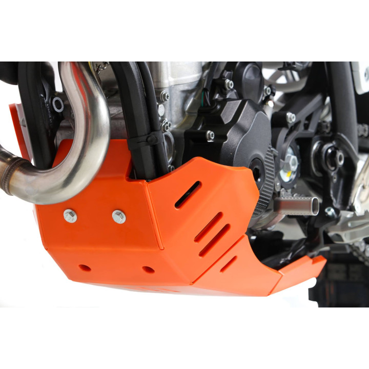 Sabot pehd 8mm avec protection de biellette AXP KTM 250/350 excf-350xwf 2024-26 orange