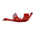 Sabot pehd 8mm avec protection de biellette AXP rieju mr250pro-mr300pro 2021-24 rouge