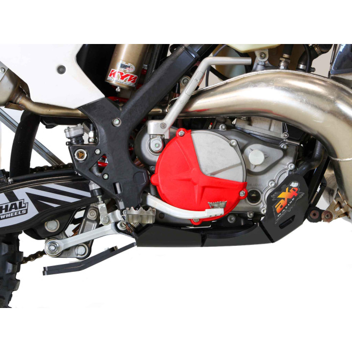 Sabot pehd 8mm avec protection de biellette AXP rieju mr250pro-mr300pro 2021-24 noir