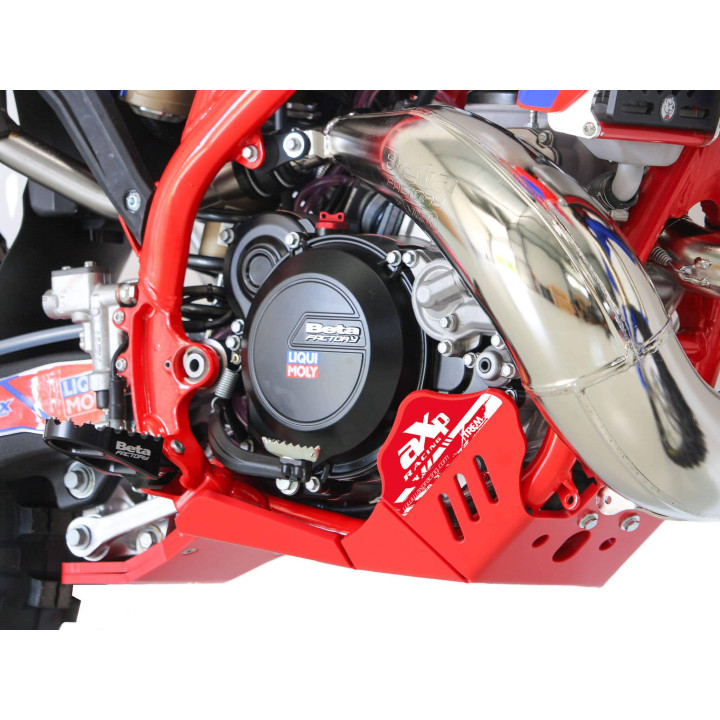 Sabot pehd 8mm avec protection de biellette AXP Beta 250/300 rr/race 2024-25 rouge