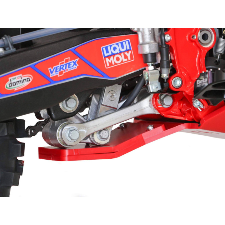 Sabot pehd 8mm avec protection de biellette AXP Beta 250/300 rr/race 2024-25 rouge