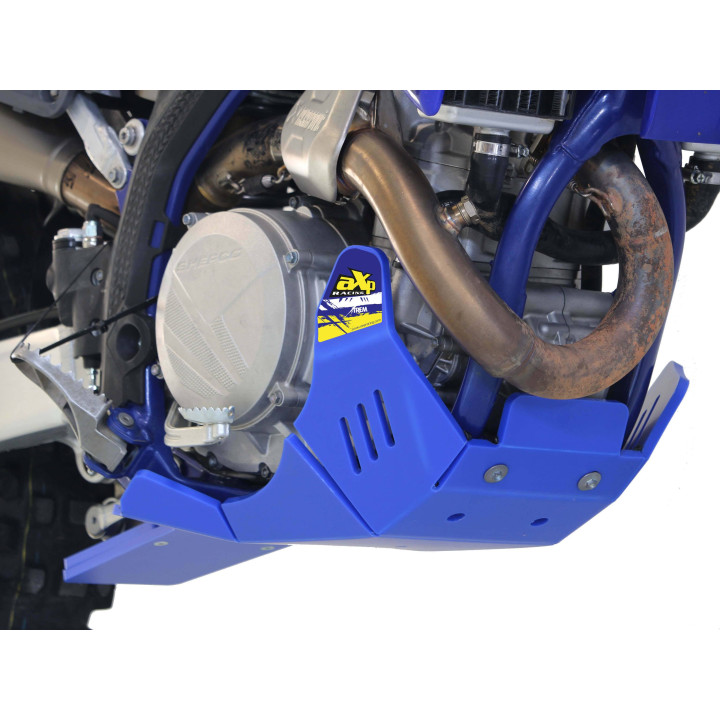 Sabot pehd 8mm avec protection de biellette AXP sherco 450/500 sef 2025-26 bleu