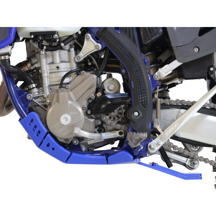 Sabot pehd 8mm avec protection de biellette AXP sherco 250/300 sef 2025-26 bleu