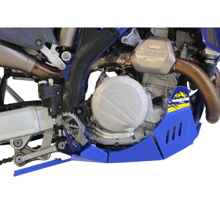 Sabot pehd 8mm avec protection de biellette AXP sherco 450/500 sef 2025-26 bleu