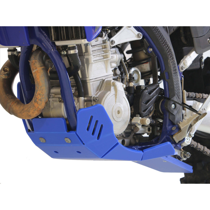 Sabot pehd 8mm avec protection de biellette AXP sherco 450/500 sef 2025-26 bleu