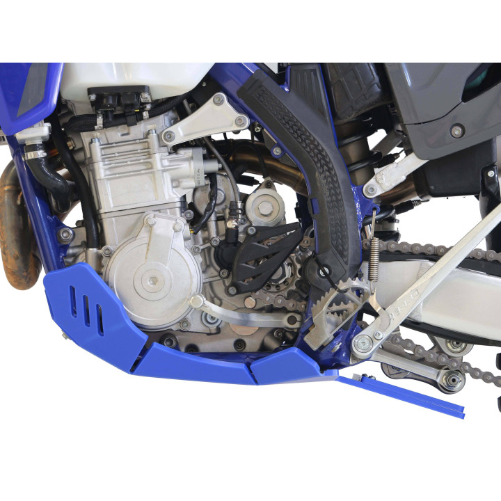 Sabot pehd 8mm avec protection de biellette AXP sherco 450/500 sef 2025-26 bleu