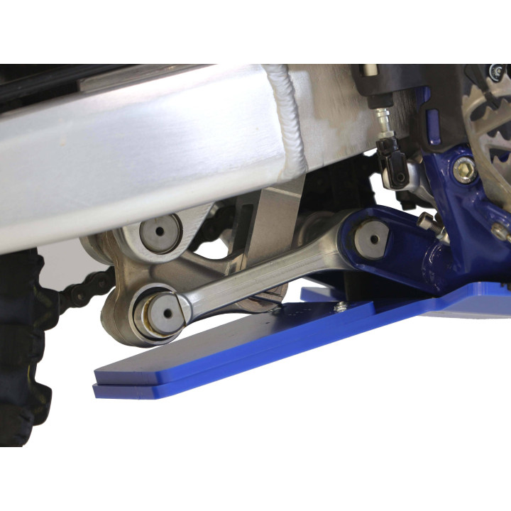 Sabot pehd 8mm avec protection de biellette AXP sherco 450/500 sef 2025-26 bleu