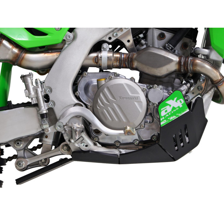 Sabot pehd 8mm avec protection de biellette AXP Kawasaki kx250-kx250x 2025-26 noir
