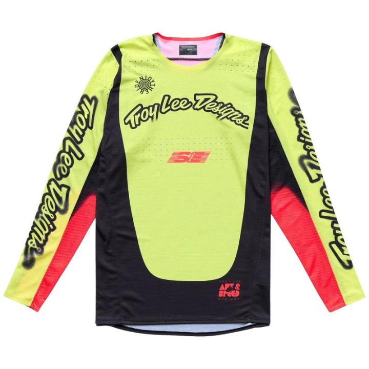Maillot TROY LEE DESIGNS SE Pro Roam - jaune fluo | Oxmoto