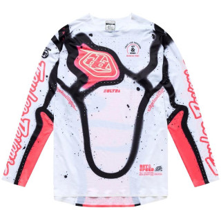 Maillot TROY LEE DESIGNS SE Ultra Membrane - blanc/Infra Red