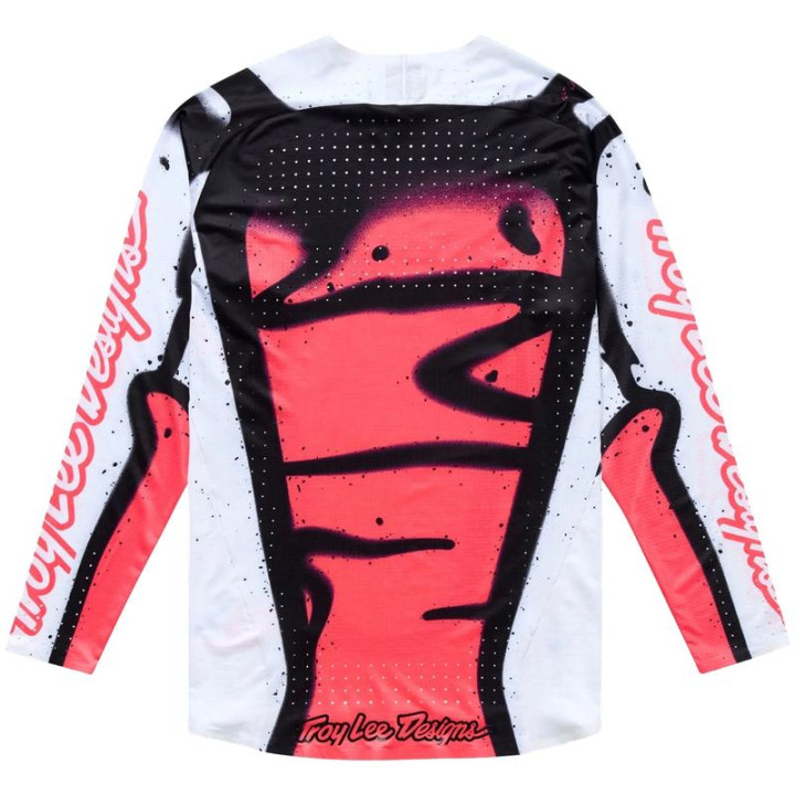 Maillot TROY LEE DESIGNS SE Ultra Membrane - blanc/Infra Red